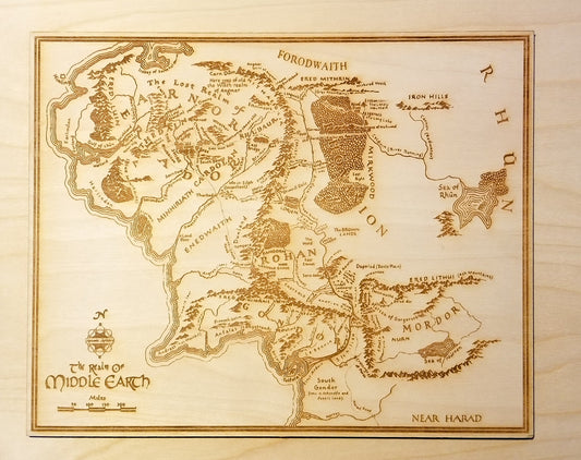 ME Laser Engraved Map