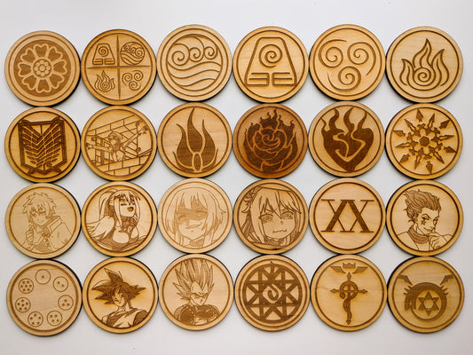 Anime Coasters - Custom Order