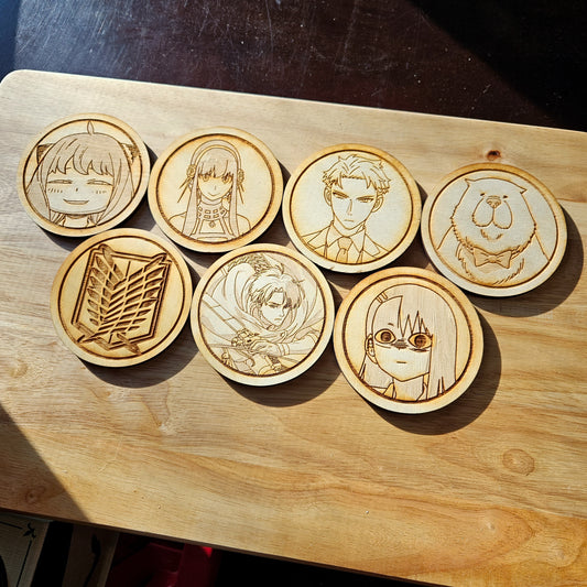 Anime Coasters (Set A)