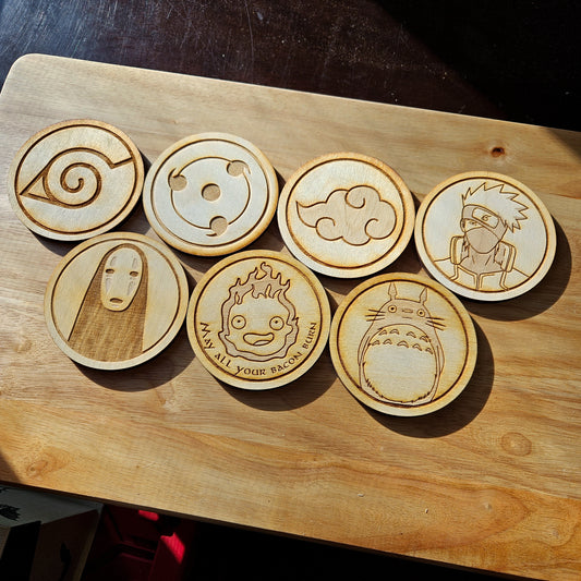 Anime Coasters (Set D)